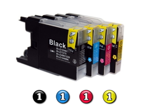 4 Pack Combo Compatible Brother LC73 (1BK/1C/1M/1Y) ink cartridges